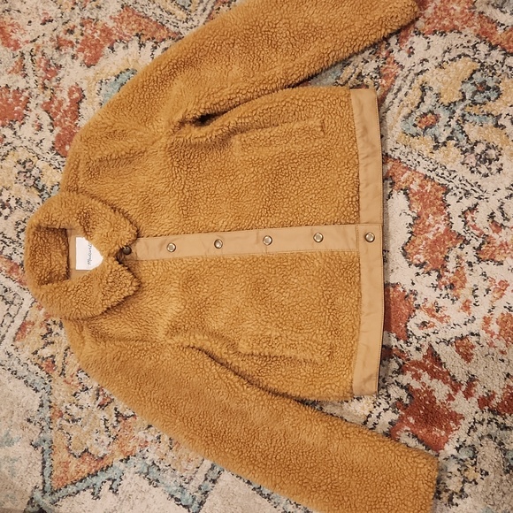 Madewell Jackets & Blazers - Madewell Light Brown Womens Small Fuzzy Button Down Jacket Granola
